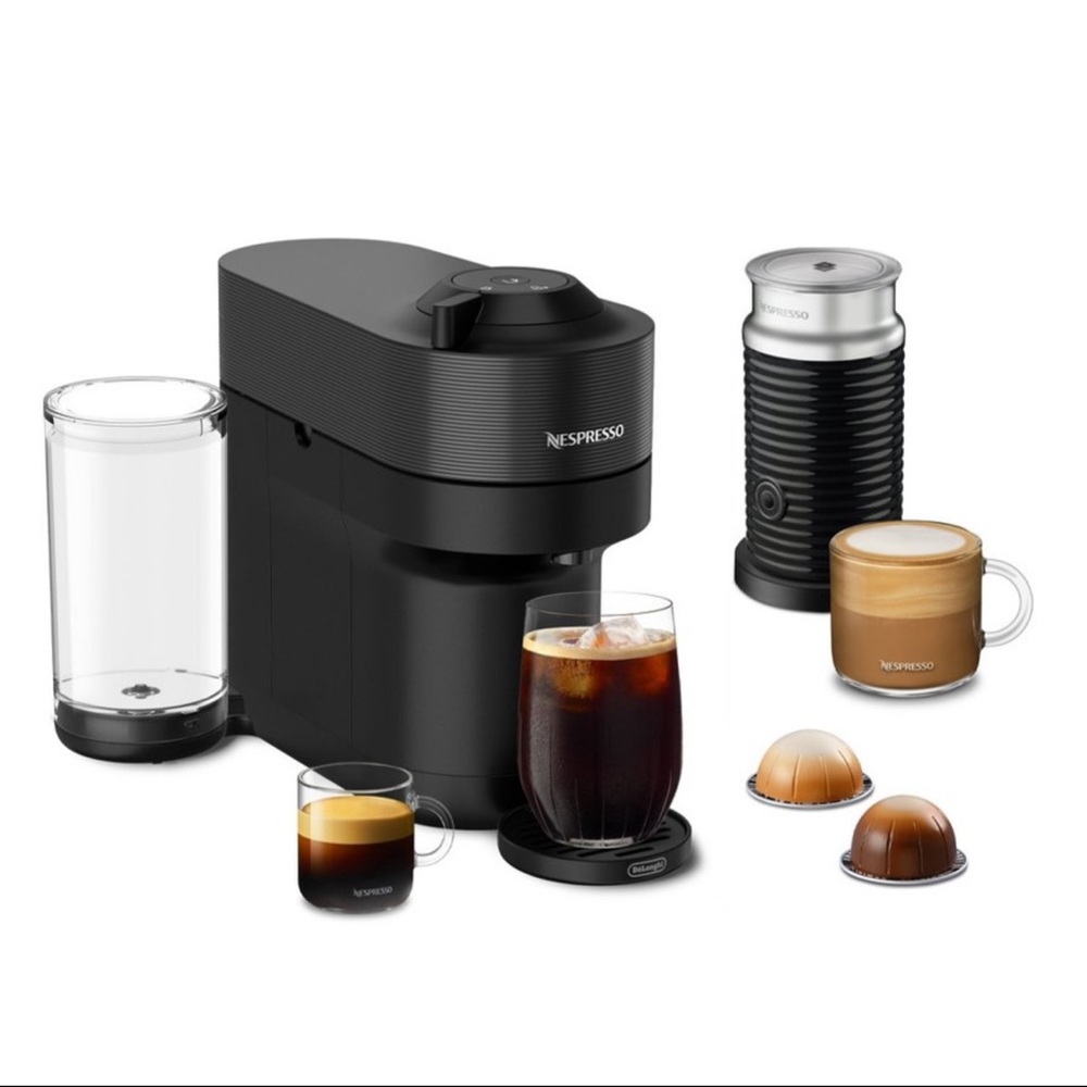 Nespresso Black Coffee Maker with Frother